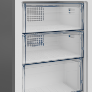 Defy DAC652 348L Black Glass Fridge Freezer