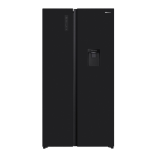 Hisense 541L Glass Black Side-by-Side Fridge - Smart Cooling