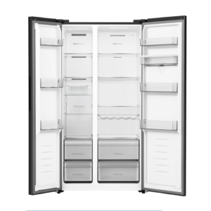 Hisense 541L Glass Black Side-by-Side Fridge - Smart Cooling for sale online