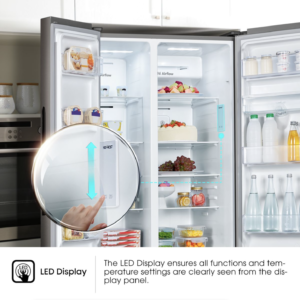 Hisense 508L Side-by-Side Fridge - Titanium Inox online