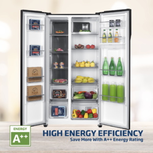 Beko GNO532B 521L Side-by-Side Fridge with HarvestFresh Technology for sale