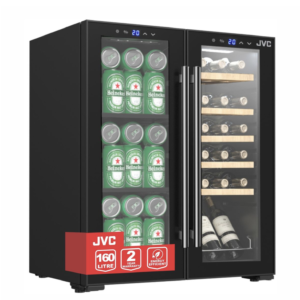 JVC 160L Dual Zone Wine & Beverage Cooler for sale