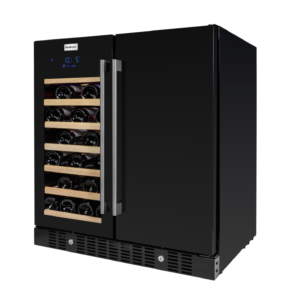 SnoMaster 34 Bottle + 95L Wine & Beverage Cooler – Dual Door Fridge for sale