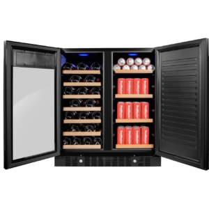 SnoMaster 34 Bottle + 95L Wine & Beverage Cooler – Dual Door Fridge for sale