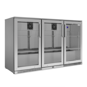 SnoMaster 300L Stainless Steel Beverage Cooler – 3 Door Under-Counter
