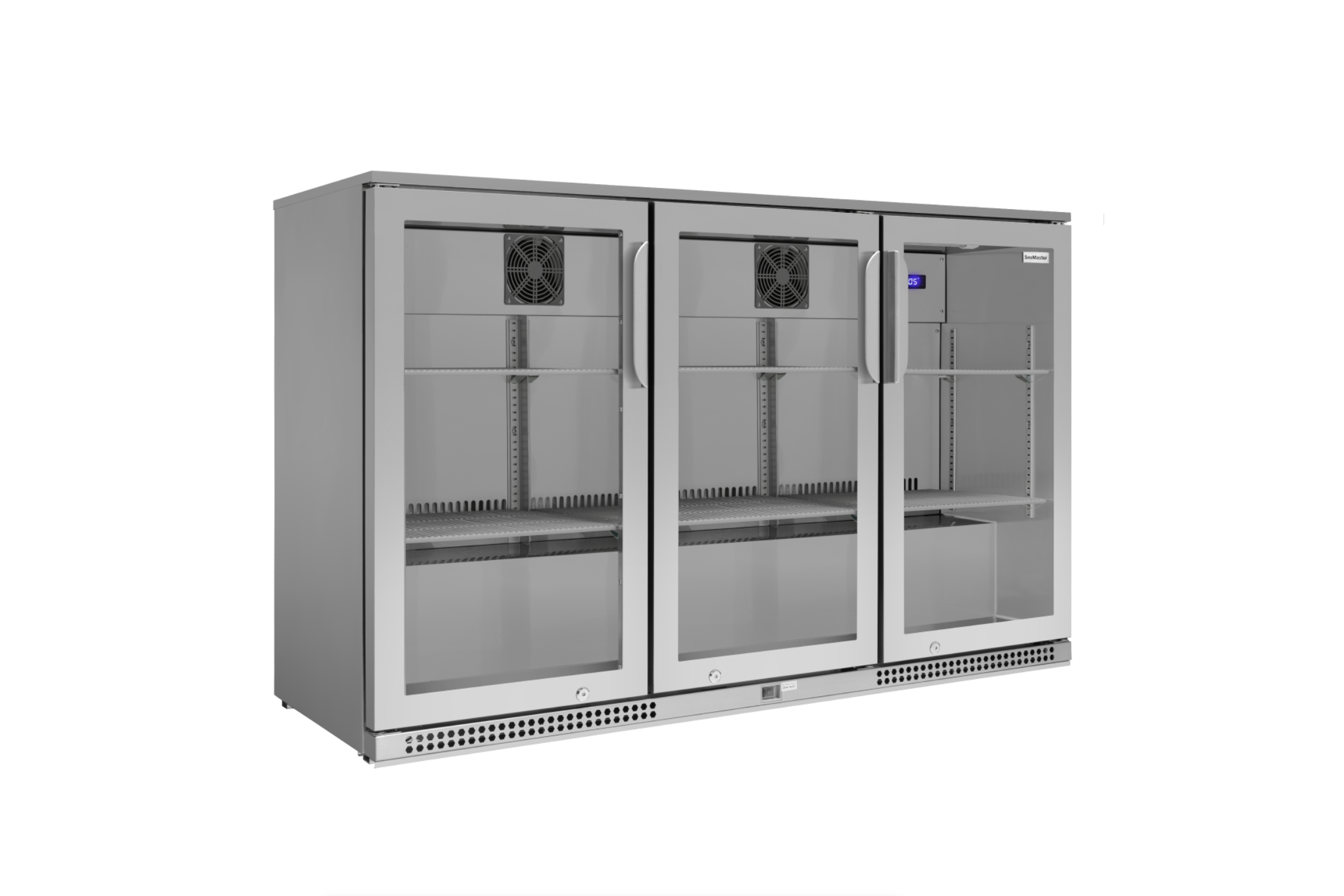SnoMaster 300L Stainless Steel Beverage Cooler – 3 Door Under-Counter