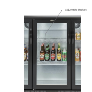 Salvadore 320L Triple Door Bar Fridge -3 door